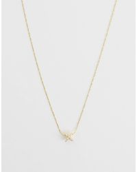 Orelia - Elia - collier fin avec croix sertie - Lyst