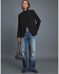 Stradivarius - Asymmetrischer blazer aus wollmix - Lyst