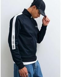 Fred Perry - Printed Tape Track Jacket - Lyst