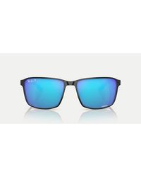 Ray-Ban - Rb3721Ch Chromance Square Polarised Sunglasses With Mirrored Lens - Lyst