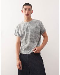 Reclaimed (vintage) - – kastiges t-shirt mit kurzem, schmalem schnitt und military-muster - Lyst