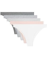 Oysho - 5 Rib Cotton Blend Brazilian Briefs - Lyst