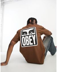 Obey - Icon Eyes Backprint T-shirt - Lyst