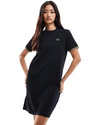 Fred Perry - T-shirt Dress - Lyst