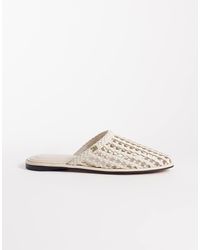 Tommy Hilfiger - Leather Woven Mule Sandal - Lyst