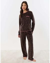 Threadbare - Micro Fleece Pyjama Set - Lyst