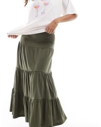 Only Petite - Tiered Maxi Skirt - Lyst