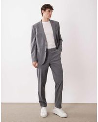 Mango - London Regular Fit Fine Check Print Tailored Suit Trouser Co-Ord - Lyst
