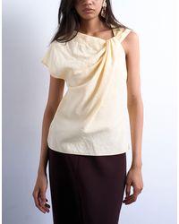 TOPSHOP - Super Soft Cupro Knot Detail Top - Lyst