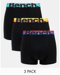Bench - Balam - confezione da 3 boxer aderenti neri con fascia - Lyst