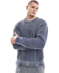 Weekday Flame Jaquard Jumper in Black for Men Lyst