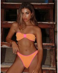 Moda Minx - Scrunch Contrast Binding Bandeau Top - Lyst