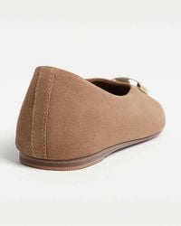 Stradivarius - – flache ballerinas aus spaltleder - Lyst