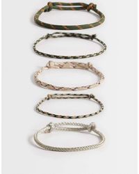 ASOS - 5 Pack Rope Puller Bracelet - Lyst