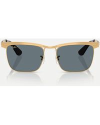 Ray-Ban - Wayfarer Deluxe Square Polarised Sunglasses With Lens - Lyst
