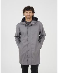 Brave Soul - Rubberised Hooded Parka Style Jacket - Lyst
