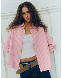 Pull&Bear - Kariertes hemd mit brusttasche - Lyst