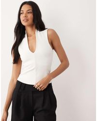 ASOS - Compact Cotton Plunge Top - Lyst