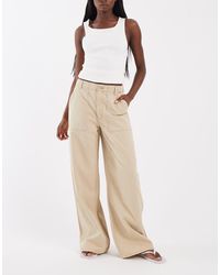 Levi's - Cinch Wide Leg Fatigue Linen Mix Trousers - Lyst