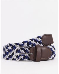 ASOS Braided Woven Belt - Blue