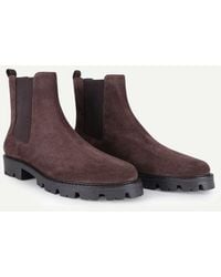 OFF THE HOOK - Nova Suede Chunky Sole Chelsea Boots - Lyst