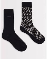 BOSS - Boss Bodywear 2-pack Monogram Crew Socks - Lyst