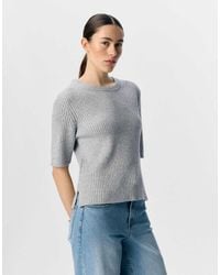 Object - Top Gris Claro Jaspeado De Punto De - Lyst