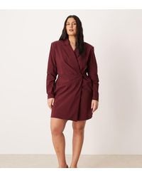 ASOS - Asos Design Curve Cinched Blazer Mini Dress - Lyst