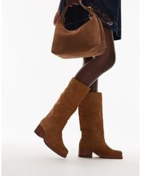 Bronx - – ky-ley – kniehohe cowboystiefel aus veloursleder - Lyst