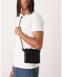 ASOS - Geweven Crossbody Tas Met Textuur - Lyst