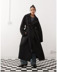 Weekday - Logan Wool Blend Oversized Double Breasted Coat - Lyst