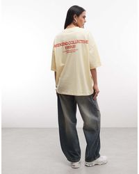 ASOS - Weekend Collective Icon Oversized T-shirt With Bold Font Back Graphic - Lyst