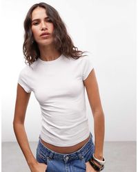 Collusion - Fitted Cap Sleeve Tshirt - Lyst