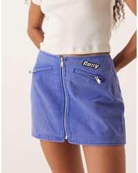 Roxy - Chloe Kim Moto Style Mini Skirt - Lyst