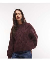 Monki - Boxy Cable Knit Jumper - Lyst