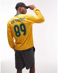 Carhartt - T-Shirt Met Lange Mouwen, Grafische 89-Print En Gekleurde Randjes - Lyst