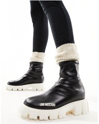 Love Moschino - Biker Ankle Boots - Lyst