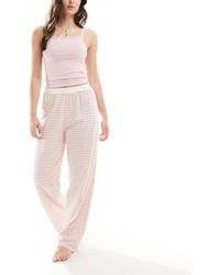 ASOS - Mix & Match Pyjama Trouser With Exposed Waistband And Picot Trim - Lyst