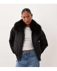 ASOS - Asos Design Petite Bomber Ma1 Con Bordo - Lyst