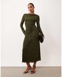 Nobody's Child - Lana Devore Boat Neck Midi Dress - Lyst