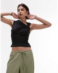 TOPSHOP - Knot Shoulder Top - Lyst