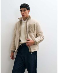 Only & Sons - Padded Sherpa Fleece With Contrast Pocket - Lyst