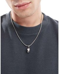 ASOS - Festival Waterproof Stainless Steel Box Chain Necklace With Pendant - Lyst