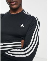 adidas Originals T shirt Met 3 Strepen in het Paars voor heren