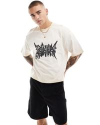 Pull&Bear - Boxy Fit Graphic T-shirt - Lyst