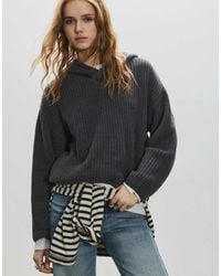 Pull&Bear - Chenille Hooded Sweater - Lyst