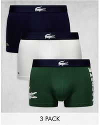 Lacoste - 3 Pack Mismatched Stretch Cotton Trunks - Lyst