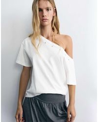 Pull&Bear - Asymmetric Star T-shirt - Lyst