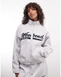 ASOS - Weekend Collective Zip Through Track Jacket - Lyst