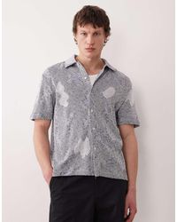 Farah - Stoker Short Sleeve Jacquard Knit Shirt - Lyst
